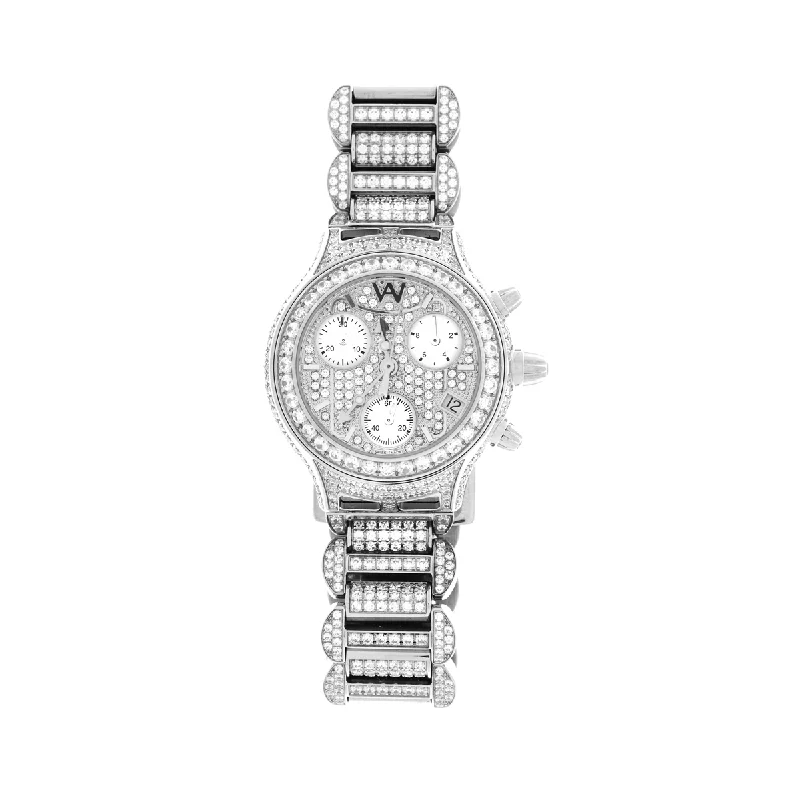 Watch - Aire Parlay Swiss Made Quartz Chronograph Full Diamond Womens Watch For Women