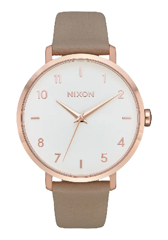 Arrow Leather - Rose Gold / Gray