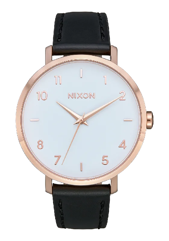 Arrow Leather - Rose Gold / White / Black