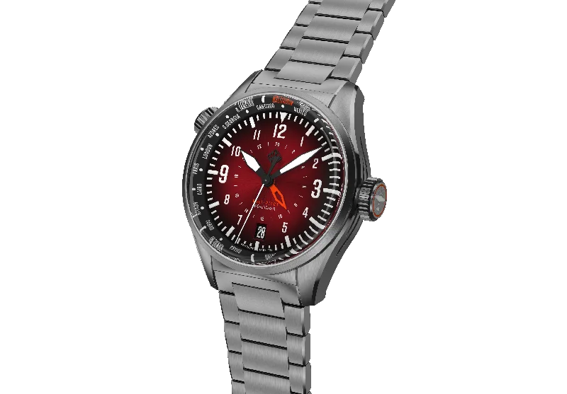 Balt-Pilot Worldtimer Crimson Red