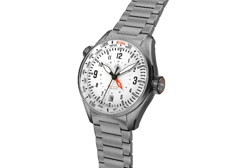 Balt-Pilot Worldtimer Polar White