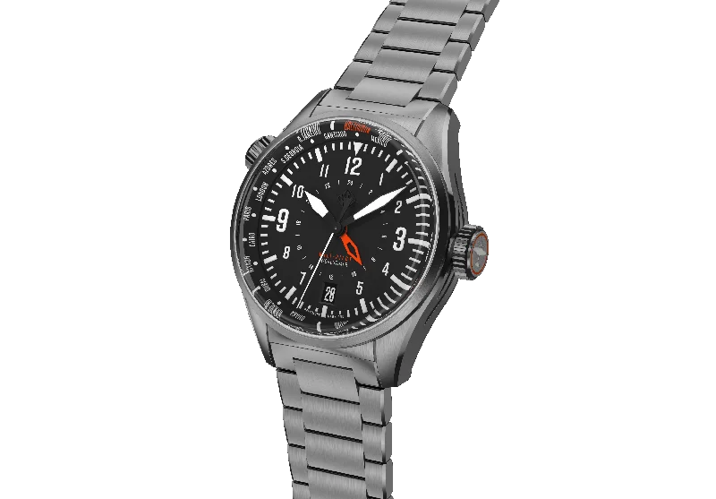 Balt-Pilot Worldtimer Stealth Black