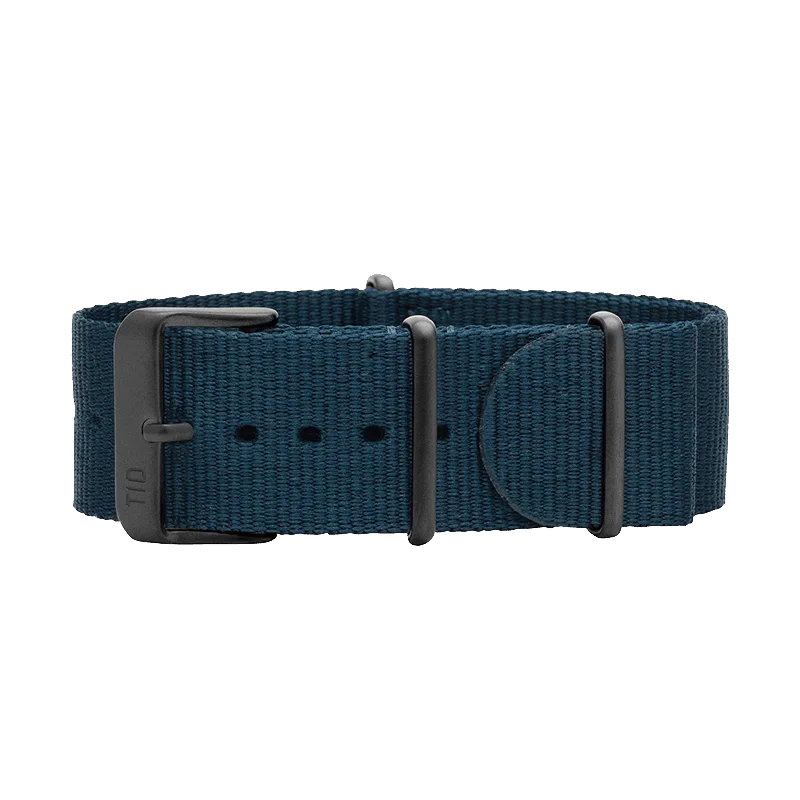 Blue Nylon Strap with Black / Steel / Gold Buckle