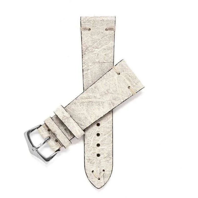 Bone Vintage Leather Watch Strap