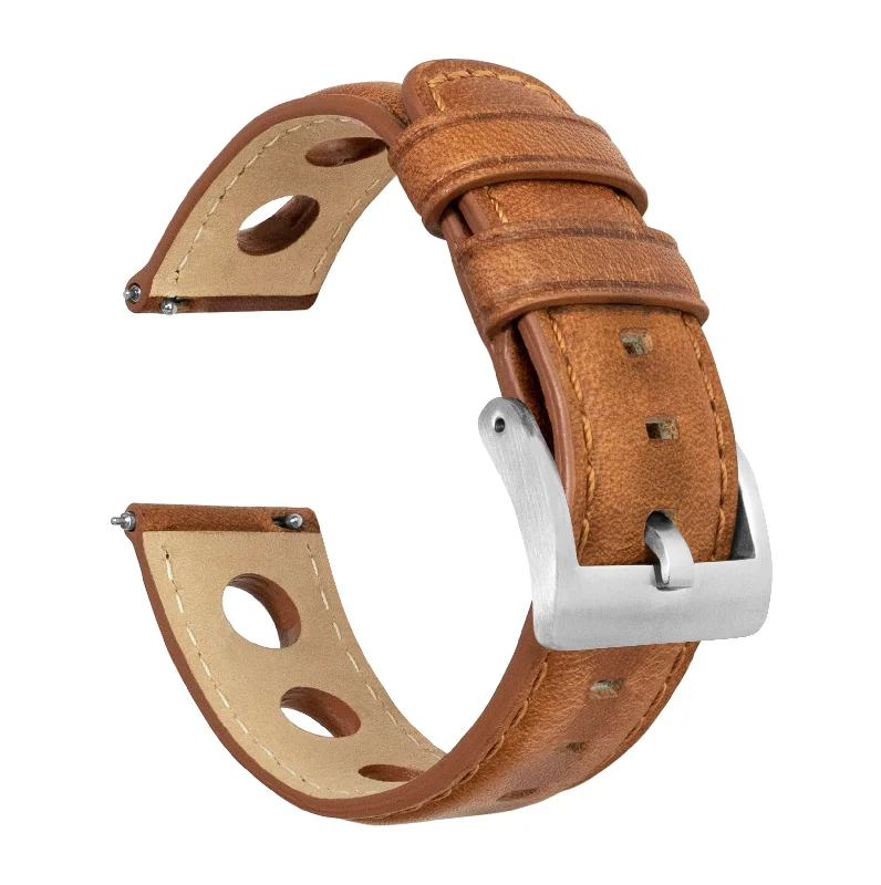 Caramel Brown Rally Horween Leather Watch Band