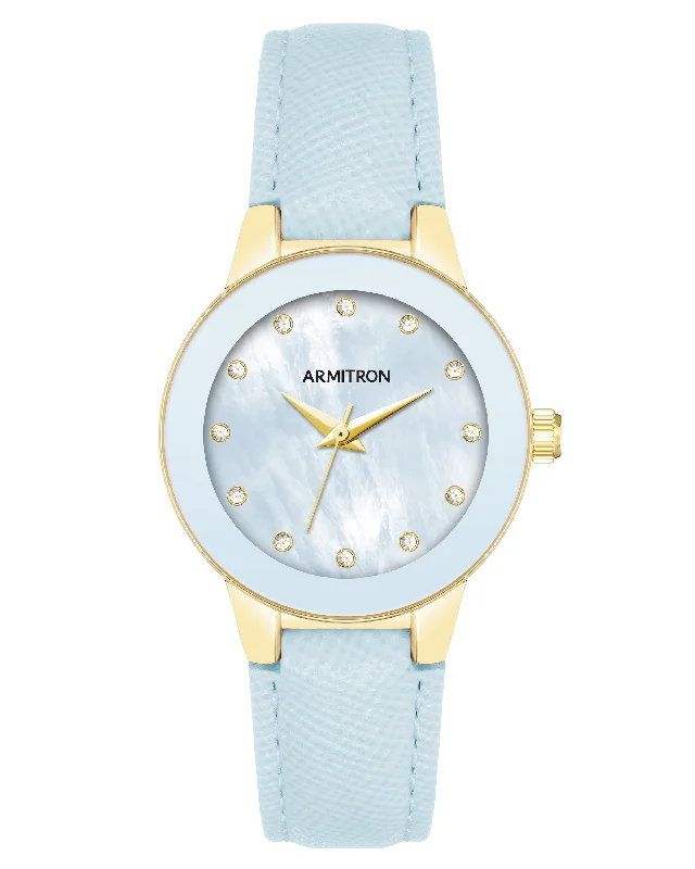 Charlotte™ | 30mm, Light Blue/Gold