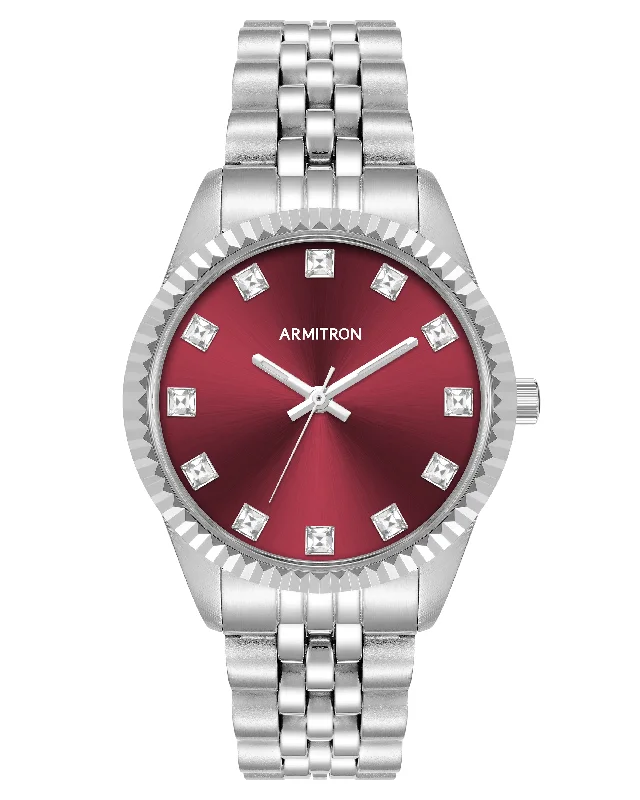 Constance™ | 36mm, Burgundy/Silver