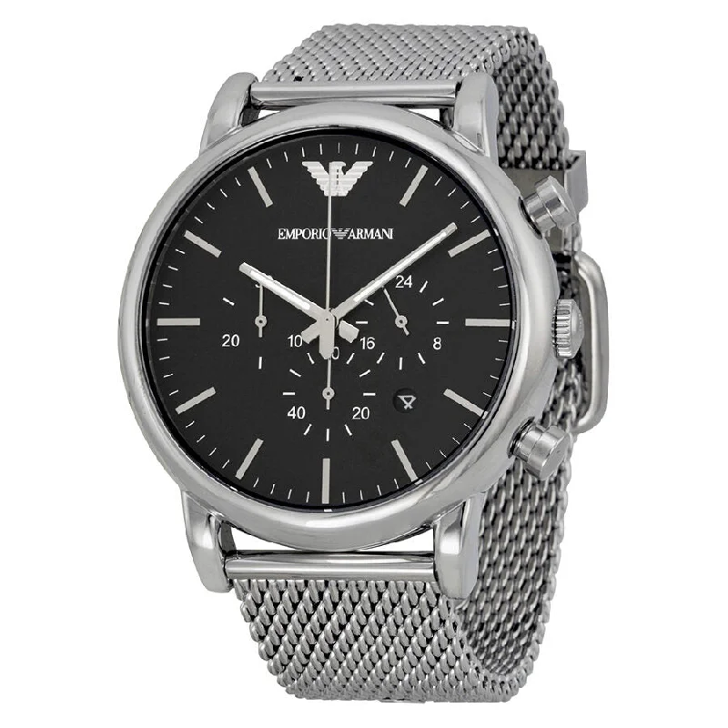 Emporio Armani Classic Chronograph Black Dial Men's Watch AR1808