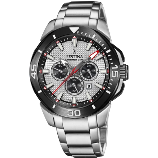 Festina Chrono Bike Stainless Steel Chronograph Mens Watch I Model F20641/1 Quartz Movement