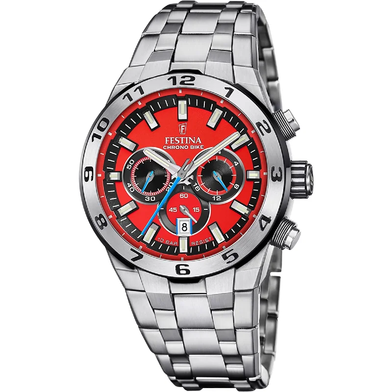 Festina Chrono Bike Stainless Steel Chronograph Mens Watch I Model F20670/5 Quartz Movement