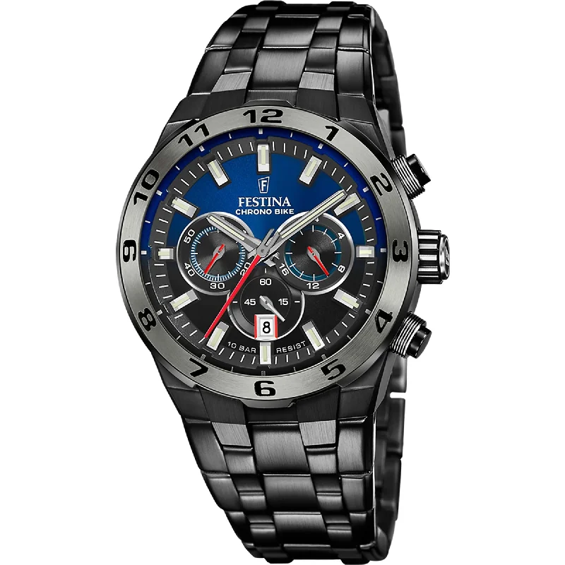 Festina Chrono Bike Stainless Steel Chronograph Mens Watch I Model F20673/1 Quartz Movement