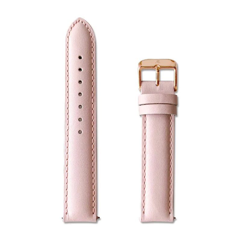 FirstLady pink/rosegold leather strap