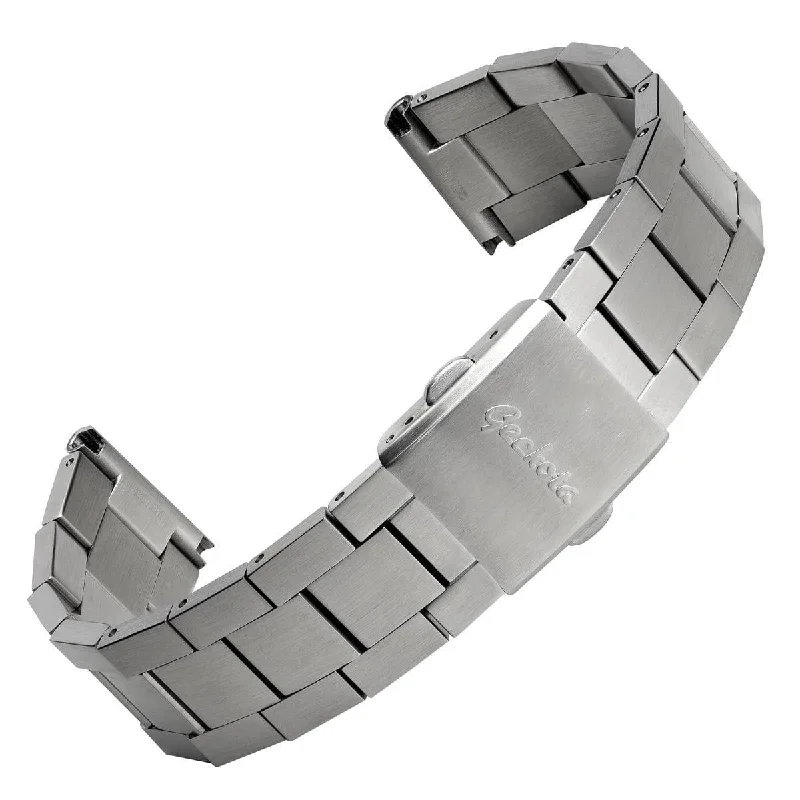 Flat Links Version Berwick Stainless Steel Watch Strap - Silver