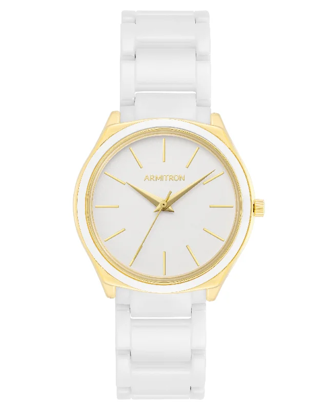 Jalyn™ | 36mm, White Ceramic/Gold