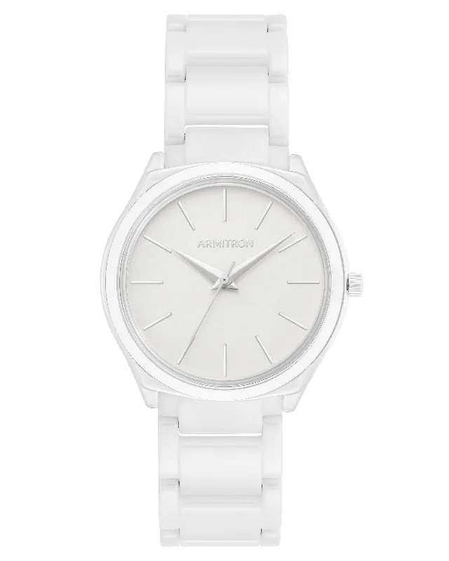 Jalyn™ | 36mm, White Ceramic/Silver