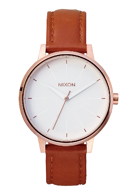 Kensington Leather - Rose Gold / White