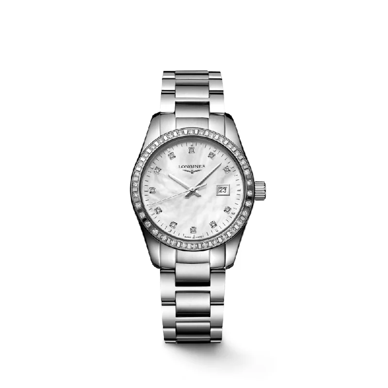 Longines Conquest Classic 29mm Quartz Watch with Diamonds