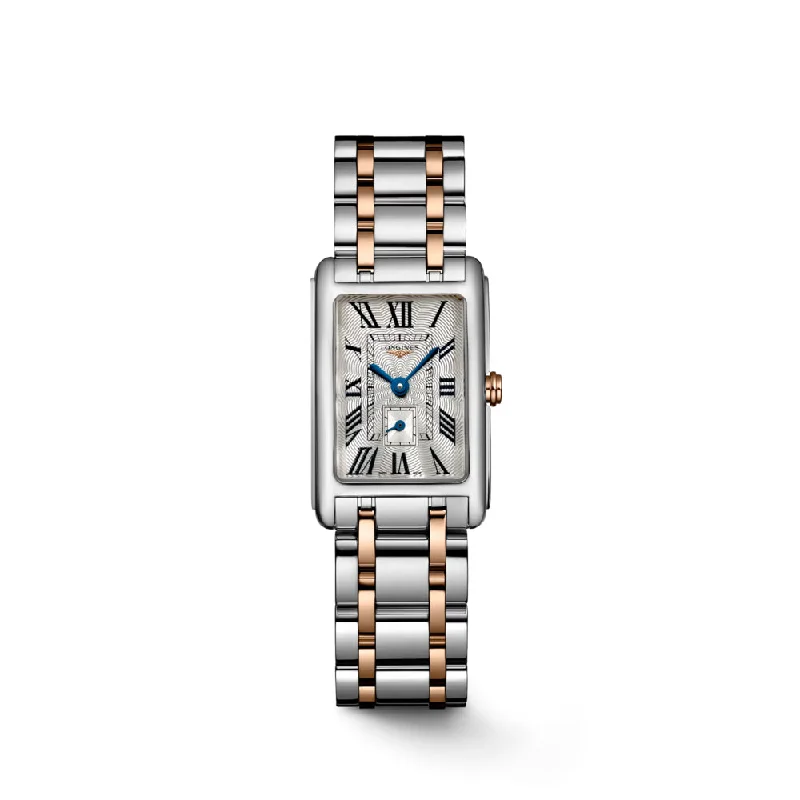 Longines Dolcevita Rectangle Two-Tone Quartz with Silver Dial