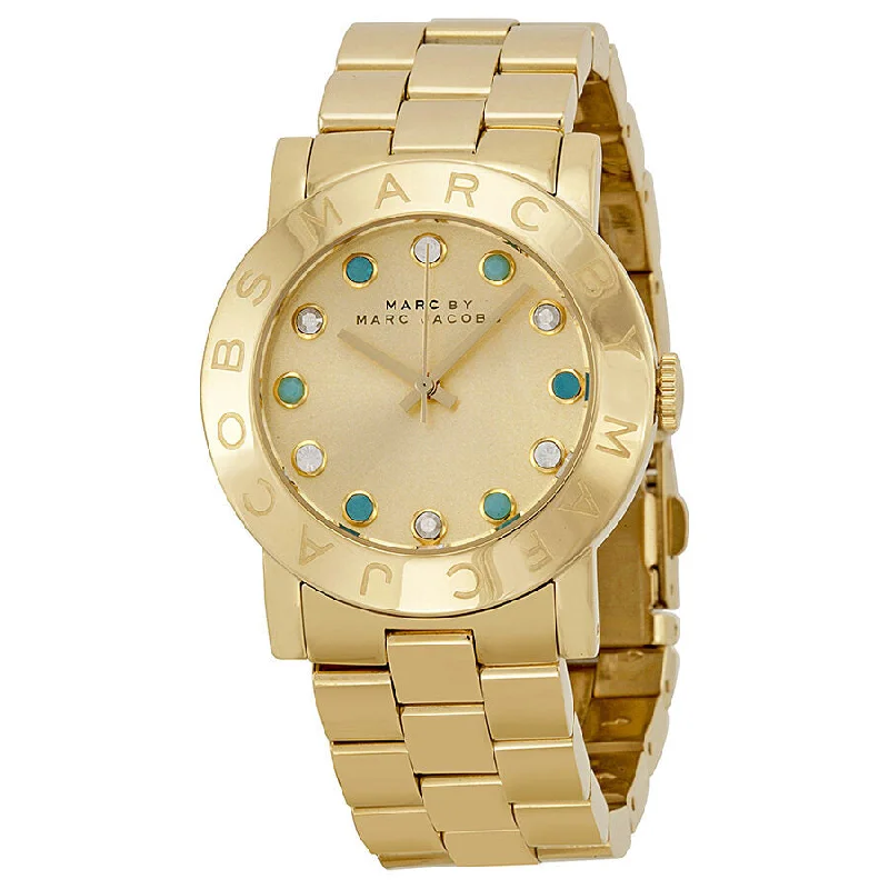 Marc By Marc Jacobs Amy Dexter Gold dial Gold-tone Ladies Watch MBM3215