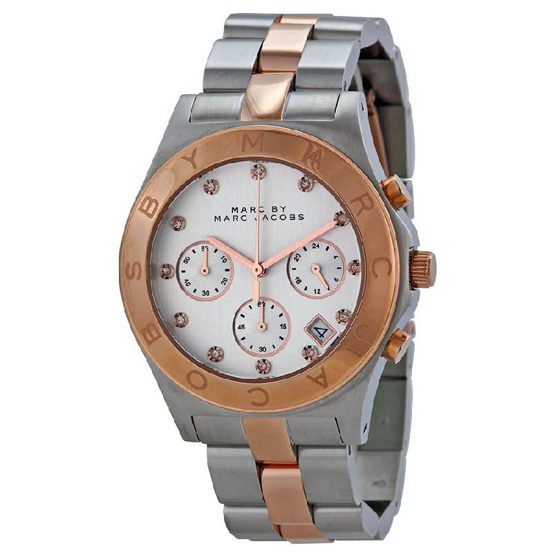 Marc By Marc Jacobs Chronograph Silver Dial Two-tone Ladies Watch MBM3178