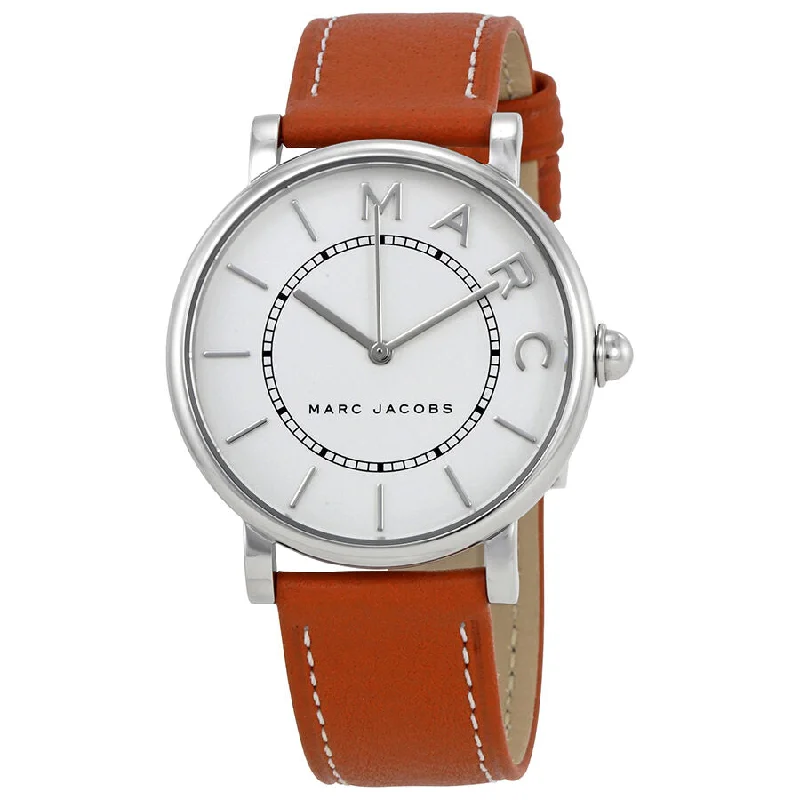 Marc Jacobs Roxy Quartz White Dial Brown Leather Ladies Watch MJ1571