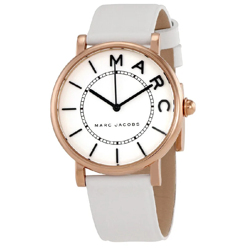 Marc Jacobs Roxy White Dial White Leather Ladies Watch MJ1561