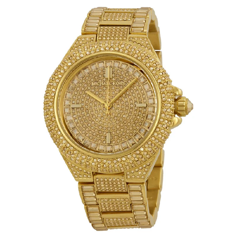 Michael Kors Camille Crystal Encrusted Gold Ion-plated Ladies Watch MK5720