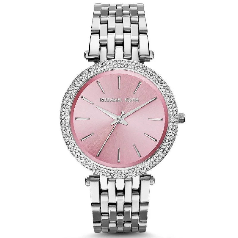 Michael Kors Darci Crystal Paved Pink Dial Ladies Watch MK3352