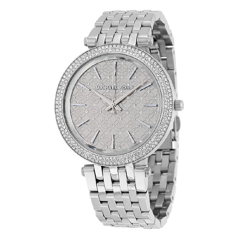 Michael Kors Darci Crystal Paved Silver Ladies Watch MK3404