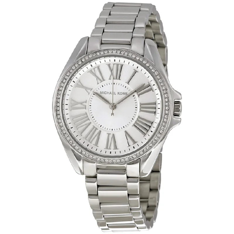 Michael Kors Kacie Silver Dial Stainless Steel Ladies Watch MK6183