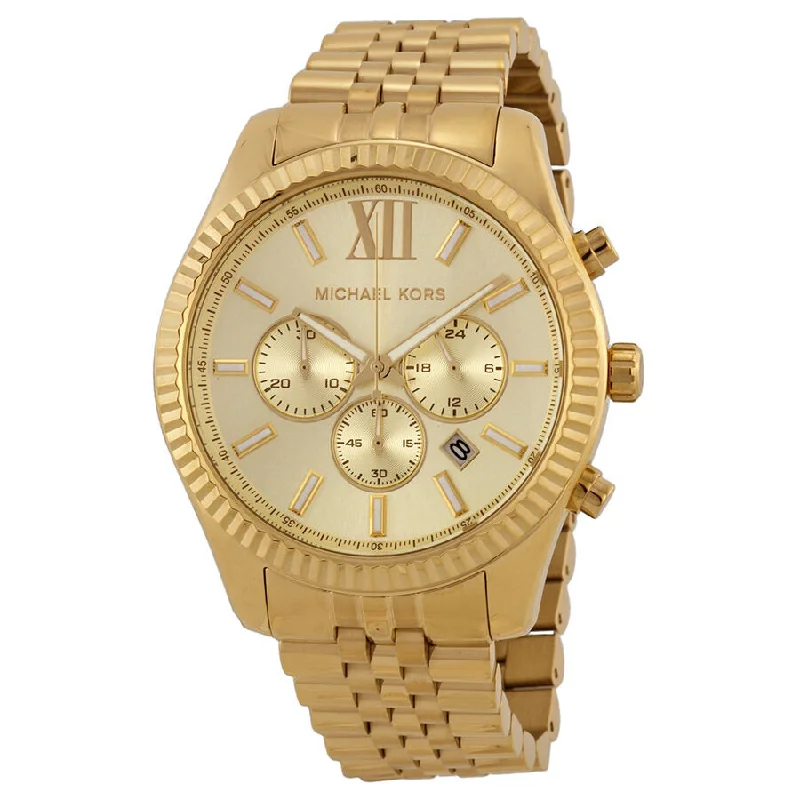 Michael Kors Lexington Chronograph Champagne Dial Men's Watch MK8281