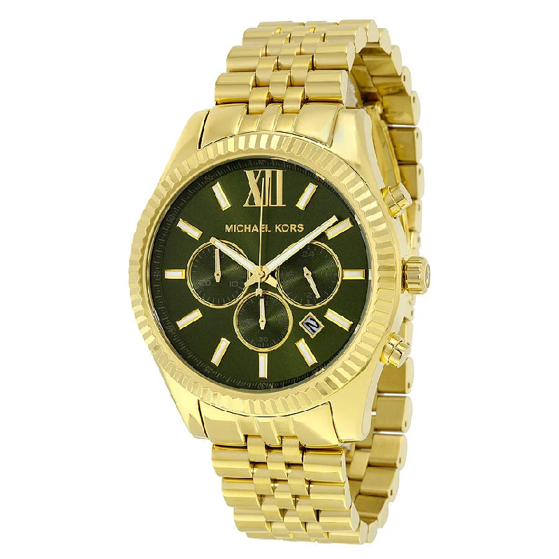 Michael Kors Lexington Chronograph Green Dial Men's Watch MK8446