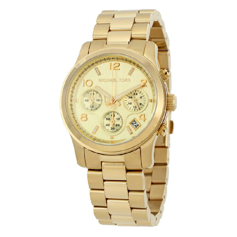 Michael Kors Midsized Chronograph Gold-tone Unisex Watch MK5055