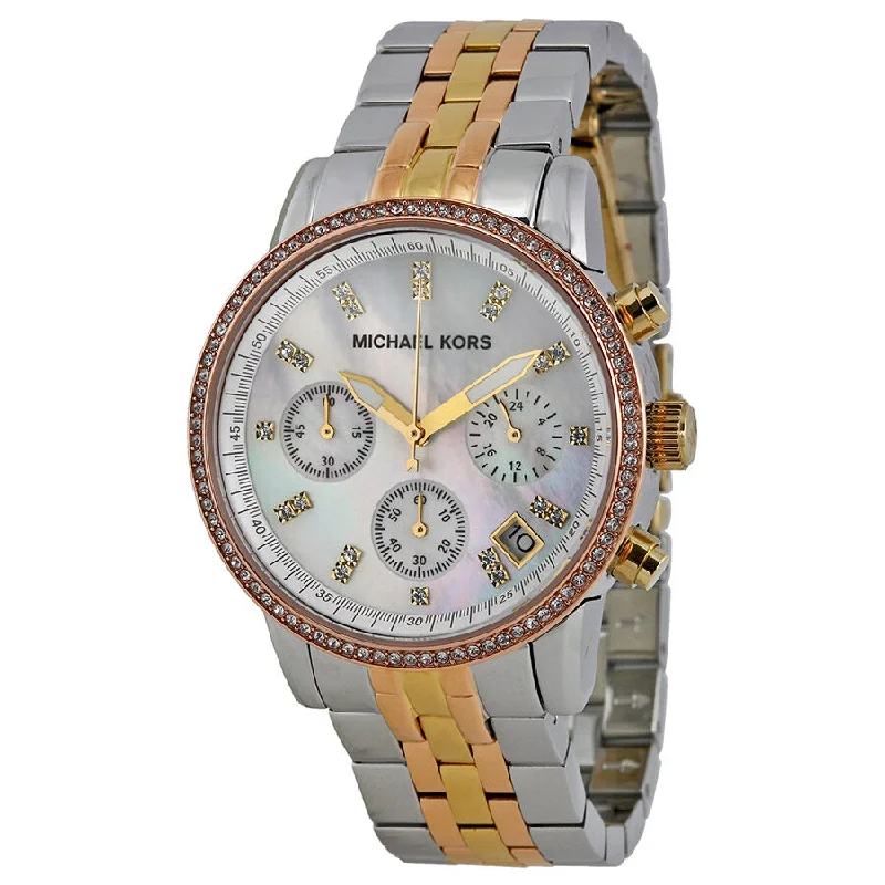 Michael Kors Ritz Chronograph Mother of Pearl Dial Ladies Watch MK5650