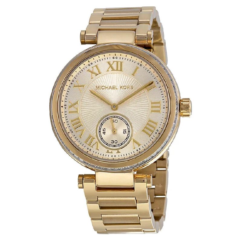 Michael Kors Skylar Champagne Dial Gold-tone Ladies Watch MK5867