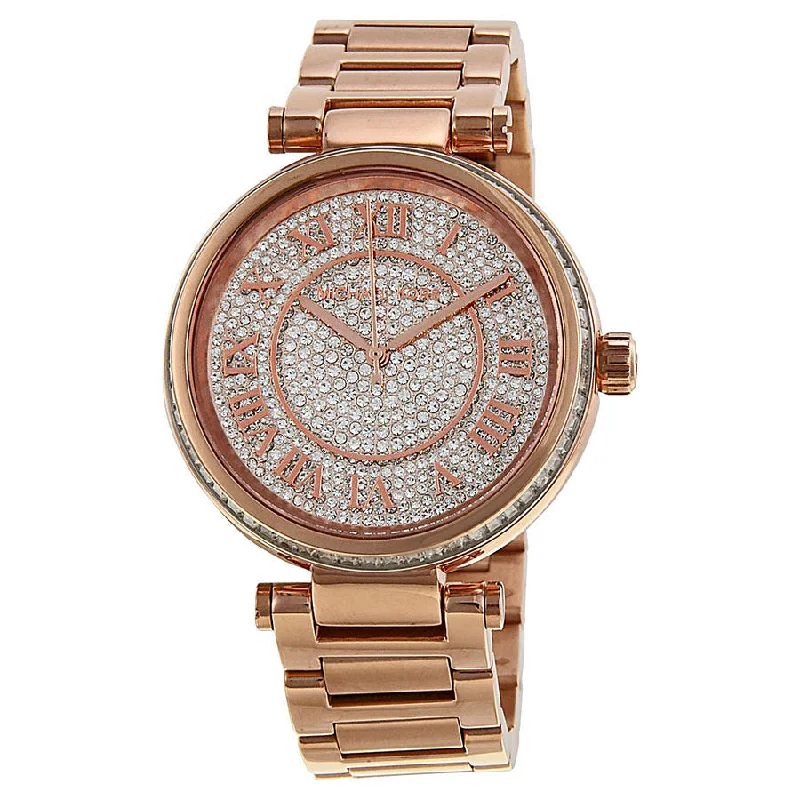 Michael Kors Skylar Crystal Pave Dial Rose gold-tone Ladies Watch MK5868