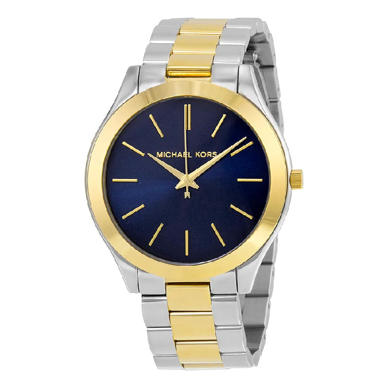 Michael Kors Slim Runway Blue Dial Two-tone Ladies Watch MK3479