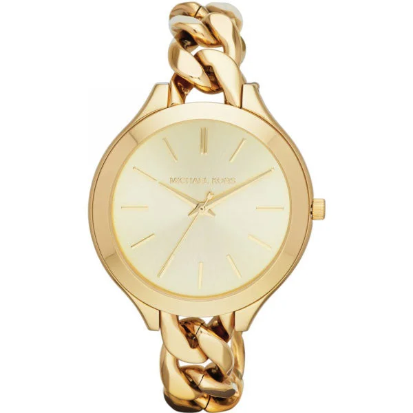 Michael Kors Slim Runway Champagne Dial Gold Ladies Watch MK3222