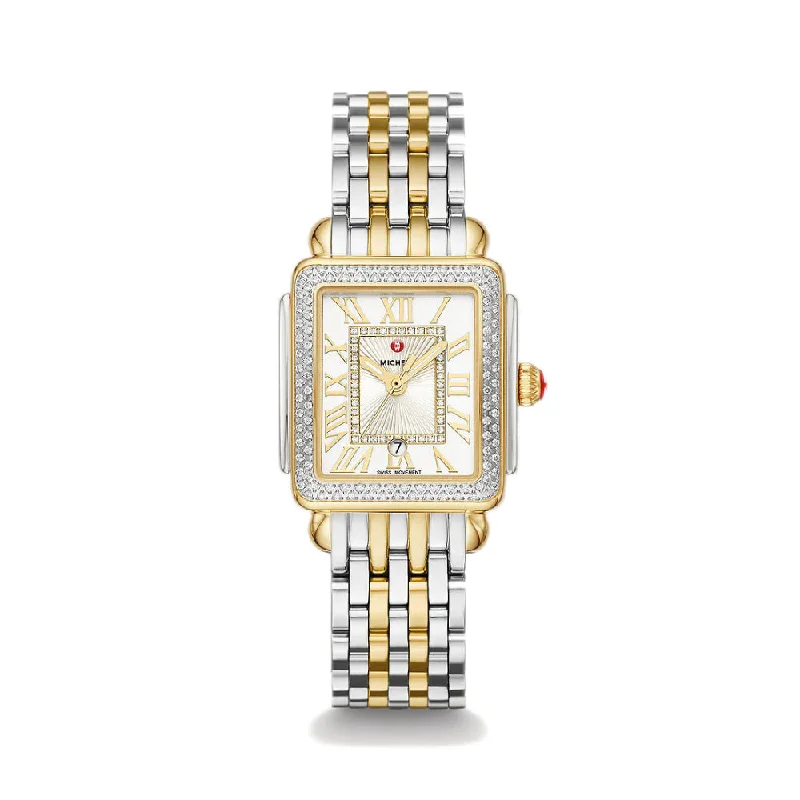 Michele Deco Madison Mid Two-Tone Diamond Watch