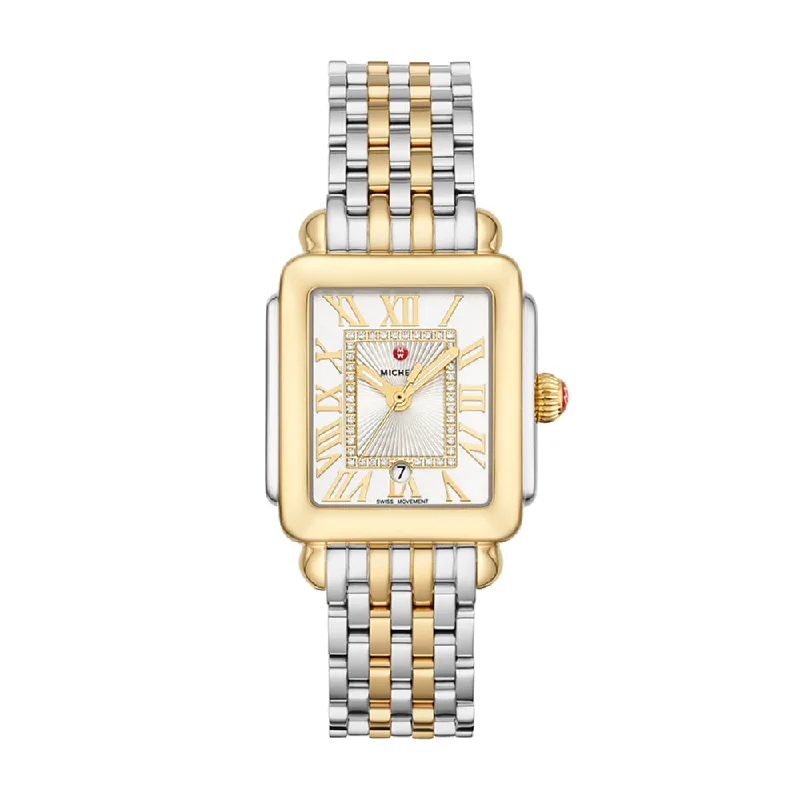 Michele Madison Deco Mid Two-Tone Watch