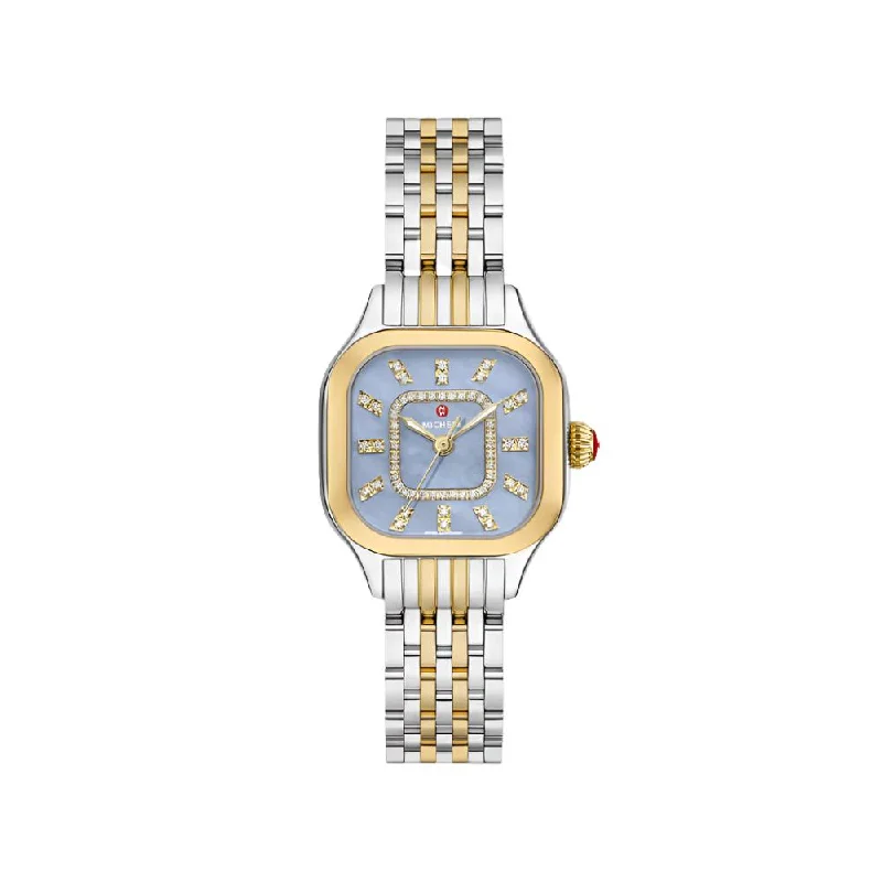 Michele Meggie Two-Tone 18K Gold-Plated Diamond Dial Watch