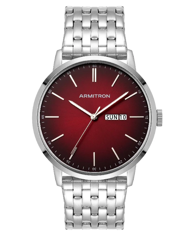 Miles™ | 42mm, Burgundy/Silver