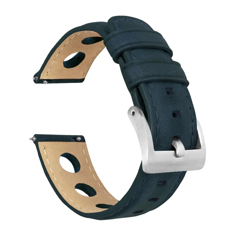 Navy Blue Rally Horween Leather Watch Band