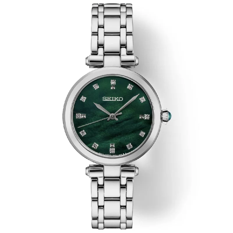 Seiko Diamond Collection Green Mother of Pearl Dial Stainless Quartz