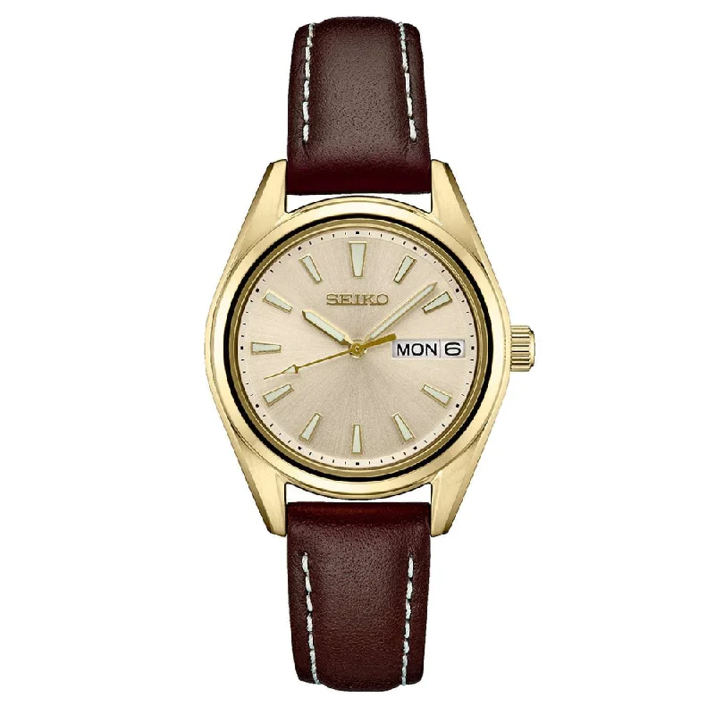 Seiko Essentials 29mm Quartz, Champagne Dial Rose Tone