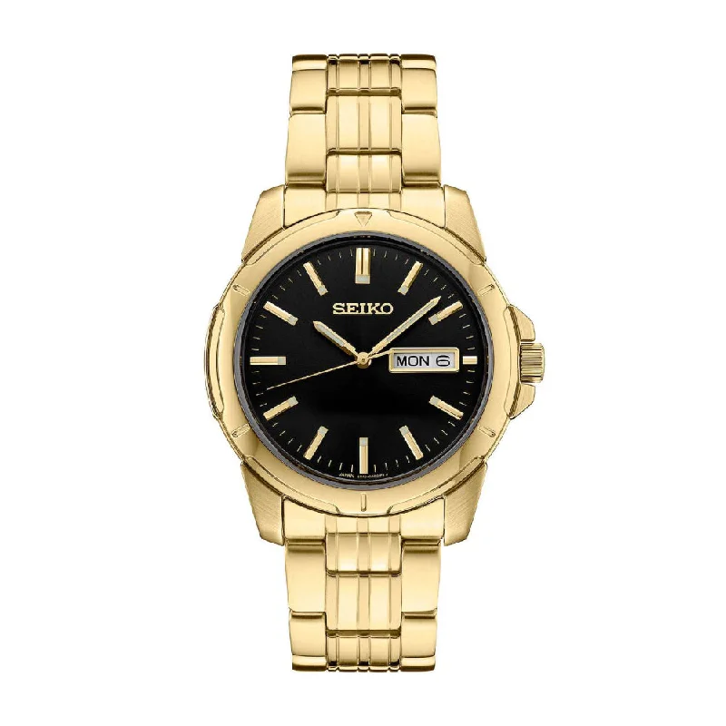 Seiko Essentials Collection 39.6mm Quartz Gold Tone Watch