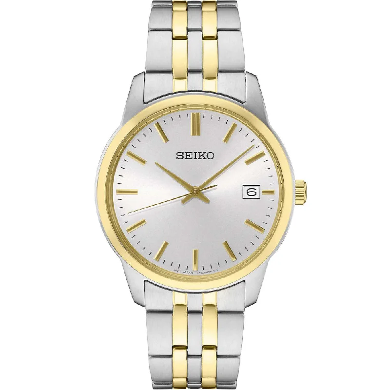 Seiko Essentials Collection White Dial Two Tone Stainless Quartz SUR402