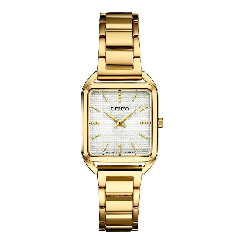 Seiko Essentials Ladies 26mm Quartz - Gold Tone, SWR078