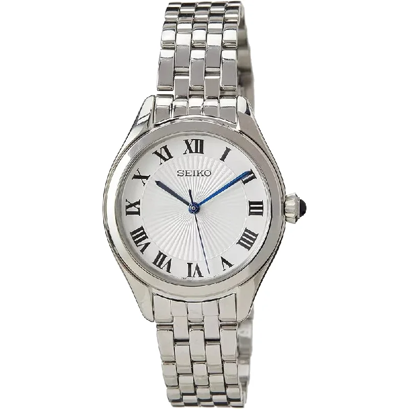 Seiko Essentials Ladies 29mm Quartz Watch - White Dial, SUR327