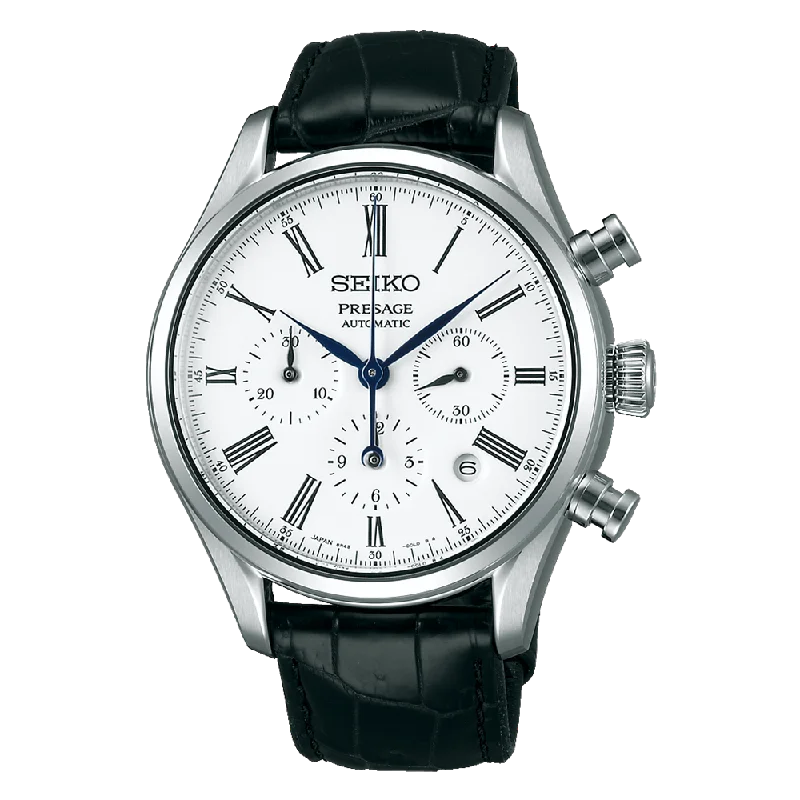 Seiko Gents Presage Enamel Collection Automatic Chronograph SRQ023